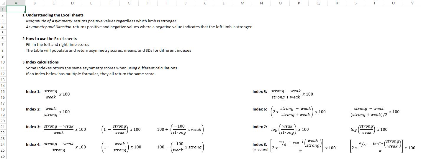 Asymmetry Calculations: Start Here